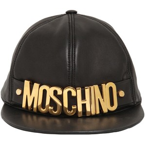 Moschino Lapa Leather Baseball Hat